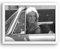 Photo Encadrée Brigitte Bardot - Noir et blanc - (Cadre Bois Blanc) - 15×20