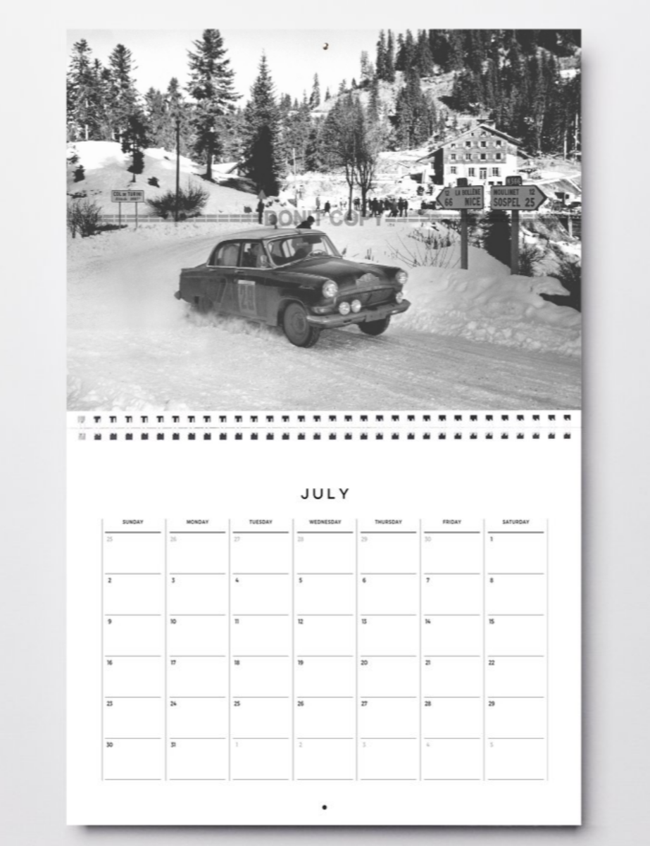 Photo GAZ-21 Volga (ГАЗ-21 Волга) URSS – Rallye Monte-Carlo 1964 – Neige – 15×20