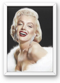 Photo Encadrée Marilyn Monroe - Couleur - (Cadre Bois Blanc) - 15x20