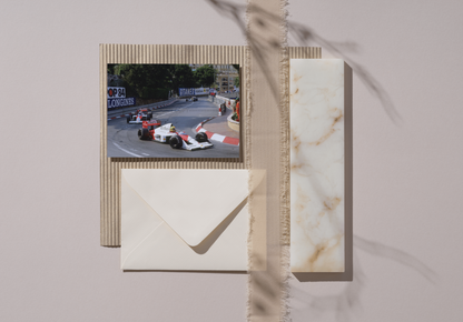 Photo Ayrton Senna devant Alain Prost – GP de Monaco 1989 – Virage Loews – 15×20