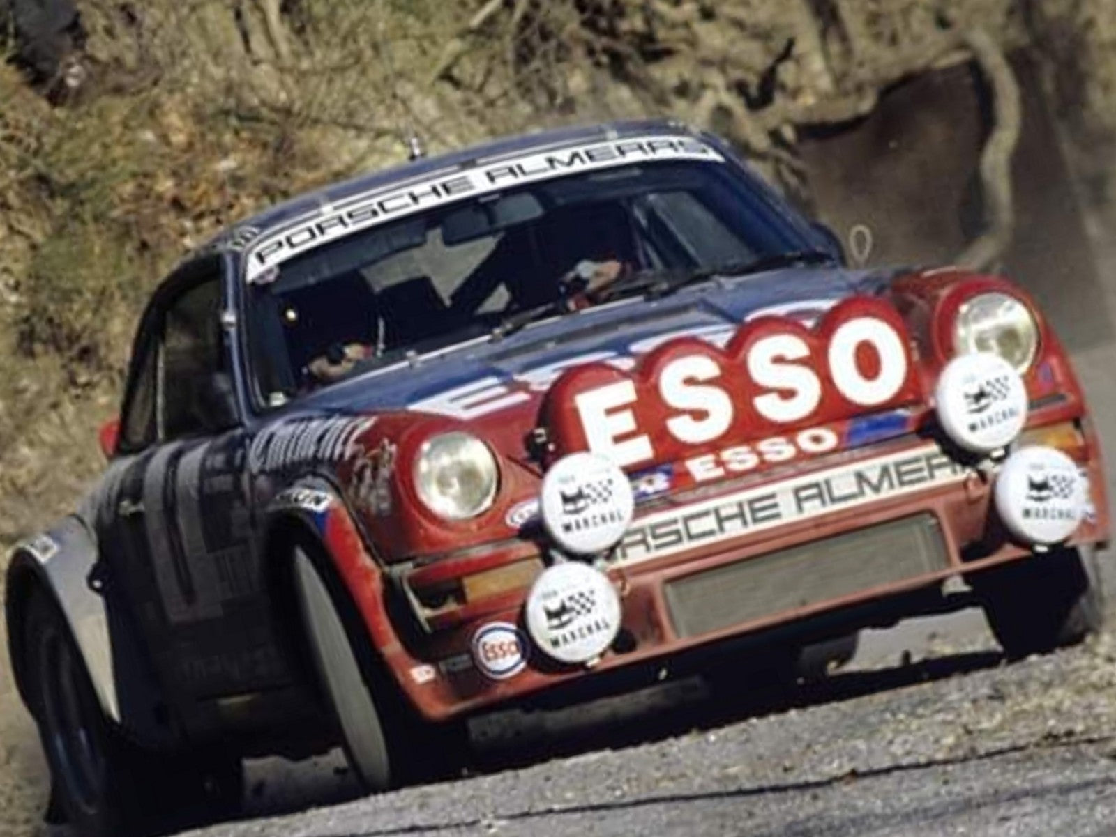 Photo J-L Therier & M. Vial – Porsche 911 SC – Rallye Monte-Carlo (1982) – 15×20