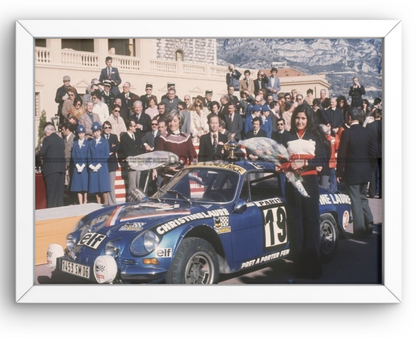 Photo Encadrée Michèle Mouton – Alpine A110 1600 S – Rallye Monte-Carlo – 15x20