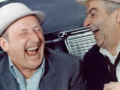 Photo Louis de Funès & Bourvil – Le Corniaud (1965) – Scène Culte Cinéma – 15×20