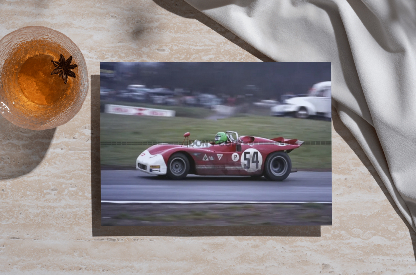 Photo H. Pescarolo – Alfa Romeo T33/3 – BOAC 1000 km Brands Hatch (1971) – 15×20