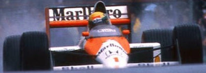 Photo Ayrton Senna – Essais GP d’Australie 1991 (Adelaide) Sous la pluie – 15×20