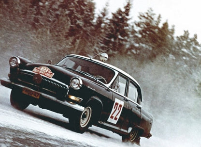 Photo Suchkov, Shchavelev – GAZ-21 Volga – Rallye Monte-Carlo Neige 1964 – 15×20