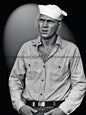 Photo Steve McQueen - La Canonnière du Yang-Tsé (1966) - Noir et blanc - 15x20