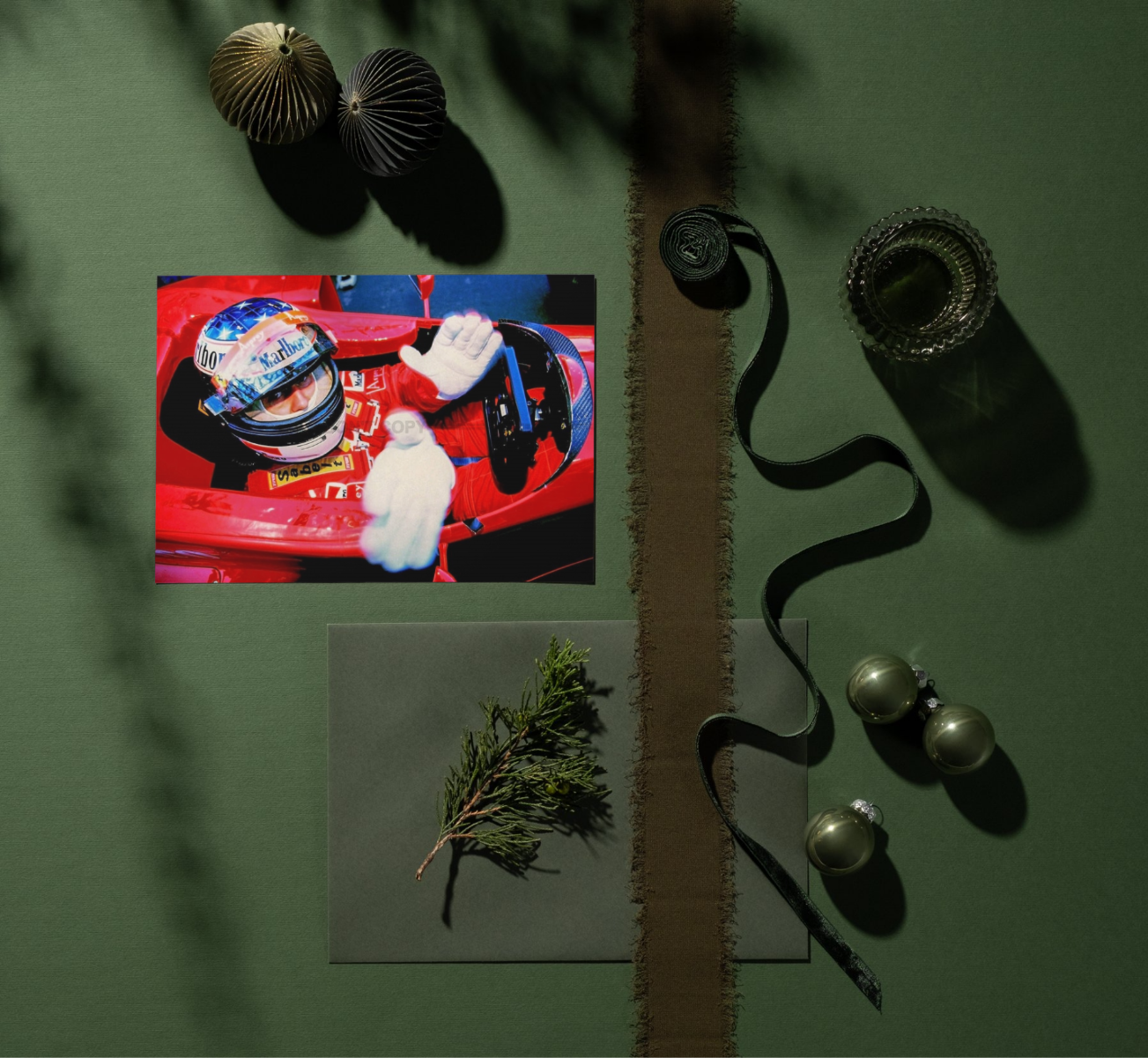 Photo Michael Schumacher – GP d'Argentine F1 1998 – Le Salut du Champion – 15×20