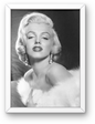 Photo Encadrée Marilyn Monroe - Noir et blanc - (Cadre Bois Blanc) - 15x20