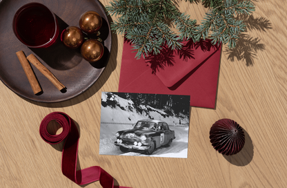 Photo GAZ-21 Volga (ГАЗ-21 Волга) Neige – Rallye Monte-Carlo 1964 – URSS – 15×20