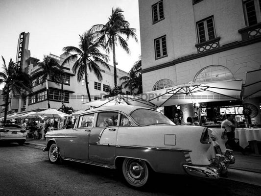 Photo Chevrolet Bel Air 1955 - Ocean Drive, Miami