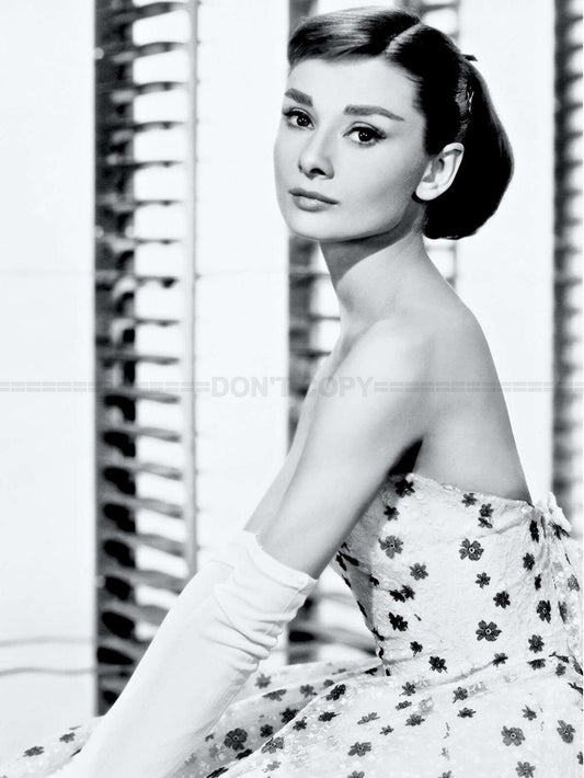 Photo Audrey Hepburn - Séance photo en robe pour le film Sabrina (1954) - 15x20