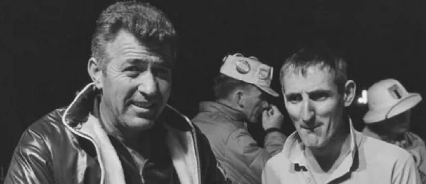 Photo Carroll Shelby et Ken Miles – Portrait Légendes Motorsport – 1960s – 15×20