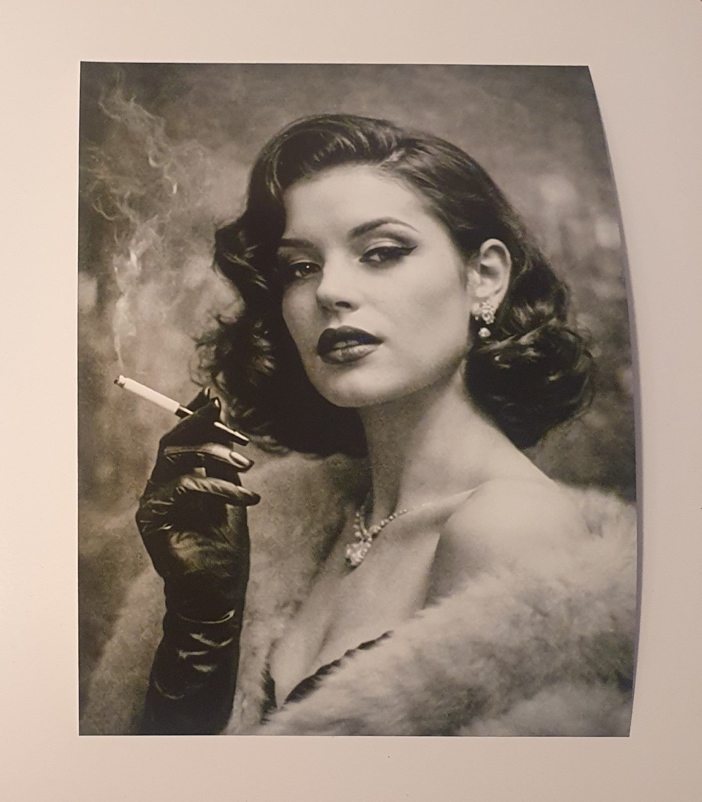 Tirage photo artistique – Portrait féminin glamour noir et blanc – Déco – 15x20