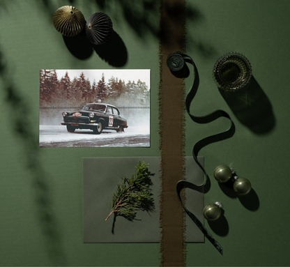 Photo Suchkov, Shchavelev – GAZ-21 Volga – Rallye Monte-Carlo Neige 1964 – 15×20