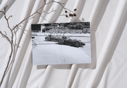 Photo L. Musso & M. Hawthorn – Ferrari Dino 246 – GP F1 Monaco (1958) – 15×20