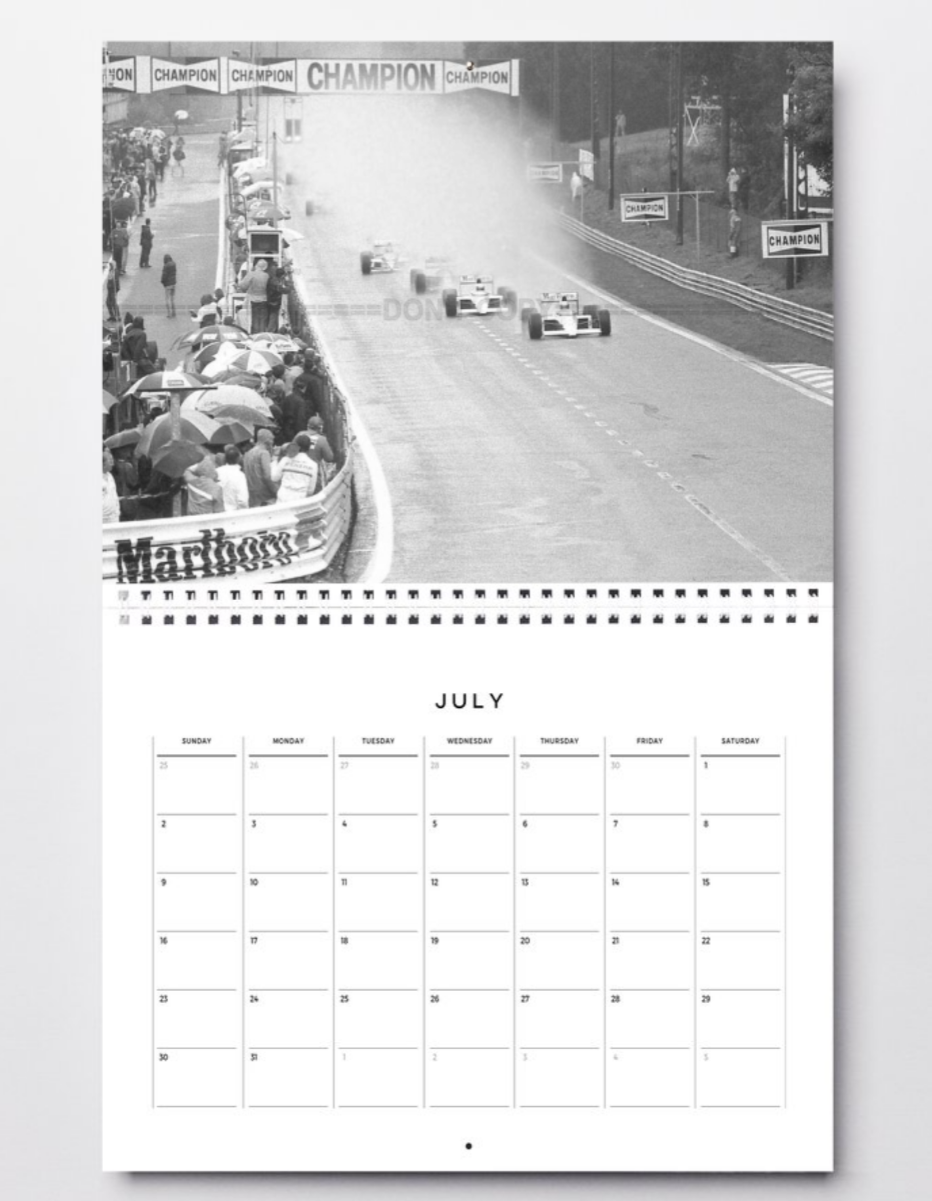 Photo Grand Prix Formule 1 1989 – Départ sous la pluie – Course Vintage – 15×20