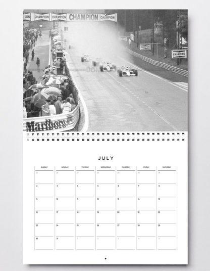 Photo Grand Prix Formule 1 1989 – Départ sous la pluie – Course Vintage – 15×20