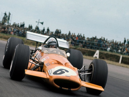Photo Bruce McLaren – McLaren M7C – Monoplace Formule 1 Grand Prix 1969 – 15×20