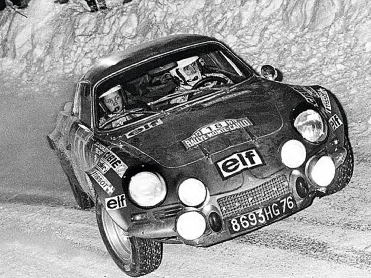 Photo Andruet & Biche – Alpine A110 – Rallye Monte-Carlo (1973) – Course – 15x20