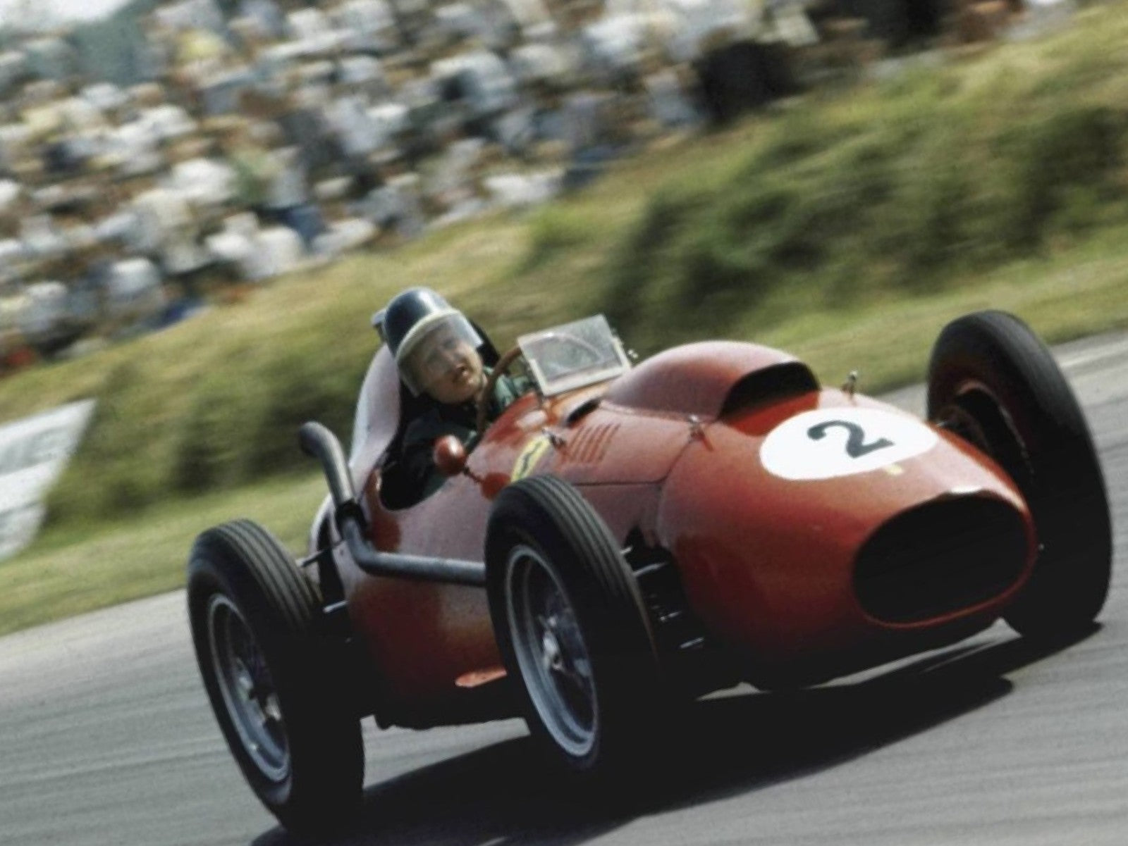 Photo Mike Hawthorn – Ferrari Dino 246 – Grand Prix F1 (1958) – Course – 15×20