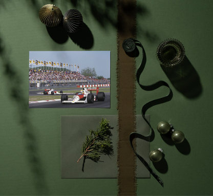Photo Ayrton Senna & Alain Prost – GP de Saint-Marin (Imola) – Duel 1988 – 15×20