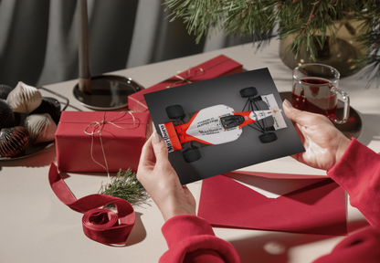 Photo McLaren Honda MP4/6 de Ayrton Senna – Champion GP du Brésil (1991) – 15×20