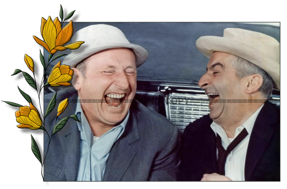 Photo Louis de Funès & Bourvil – Le Corniaud (1965) – Scène Culte Cinéma – 15×20
