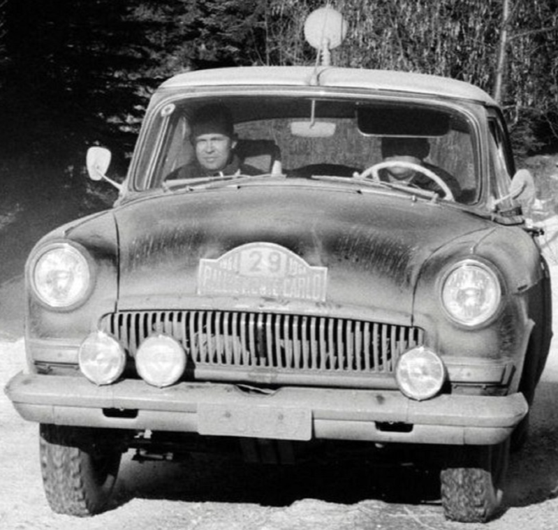 Photo Mosolov-Degtyarev – GAZ-21 Volga – Rallye Monte-Carlo 1964 – Neige – 15x20