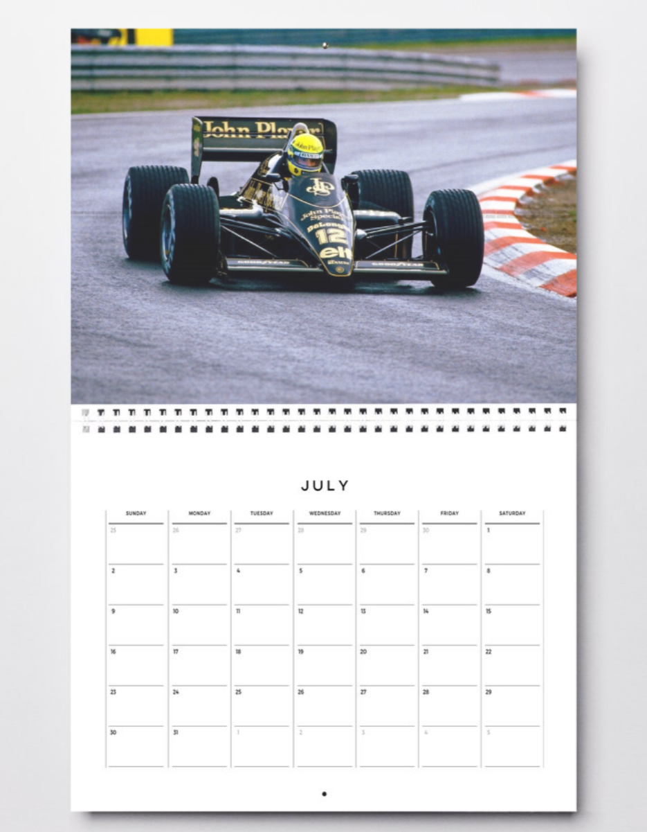 Photo Ayrton Senna – Lotus JPS – Spa-Francorchamps (1986) – Formule 1 – 15×20