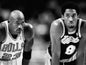 Photo Michael Jordan & Kobe Bryant - Légendes - Chicago Bulls & Lakers - 15 x 20