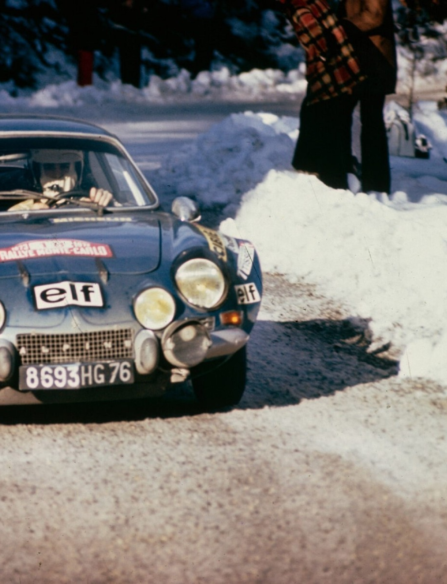 Photo Andruet & Biche – Alpine A110 – Rallye Monte-Carlo (1973) – Neige – 15×20