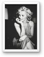 Photo Encadrée Marilyn Monroe - Noir et blanc - (Cadre Bois Blanc) - 15x20
