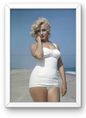 Photo Encadrée Marilyn Monroe - Couleur - (Cadre Bois Blanc) - 15x20