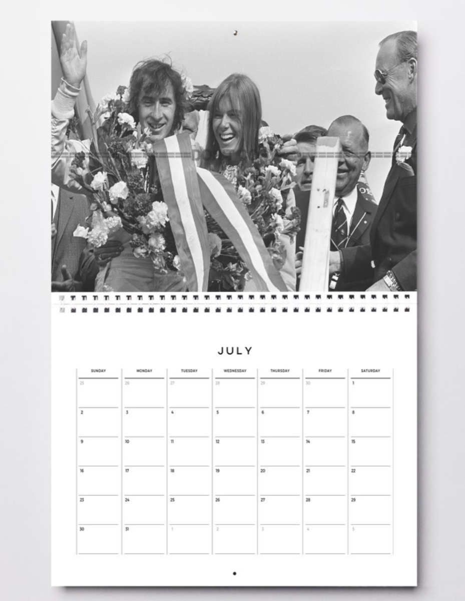 Photo Jackie Stewart – Matra – Vainqueur GP F1 Zandvoort (1969) – Podium – 15×20