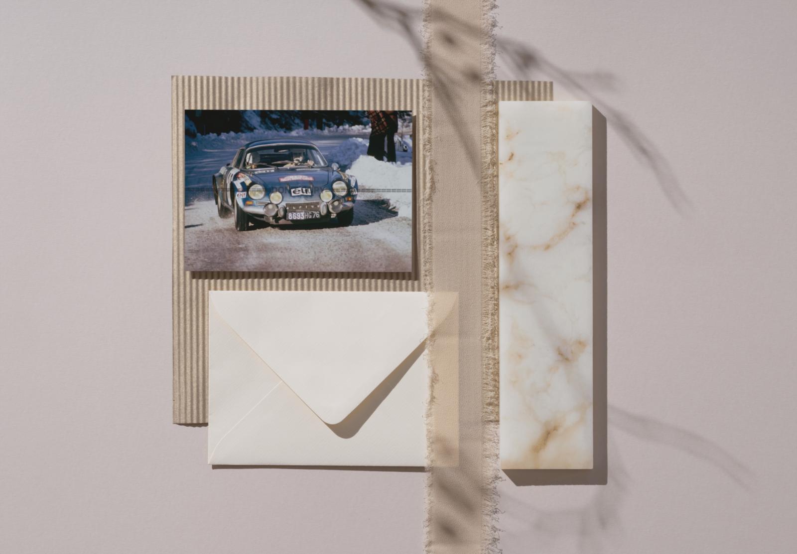 Photo Andruet & Biche – Alpine A110 – Rallye Monte-Carlo (1973) – Neige – 15×20