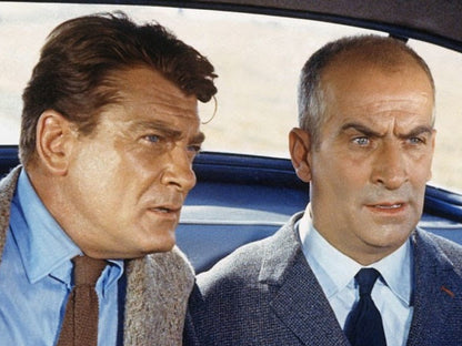 Photo Jean Marais & Louis de Funès – Fantômas 1964 – Scène Culte Cinéma - 15x20
