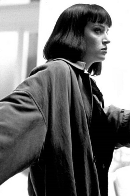 Photo Uma Thurman – Pulp Fiction (1994) – Portrait Cinéma Noir & Blanc – 15×20
