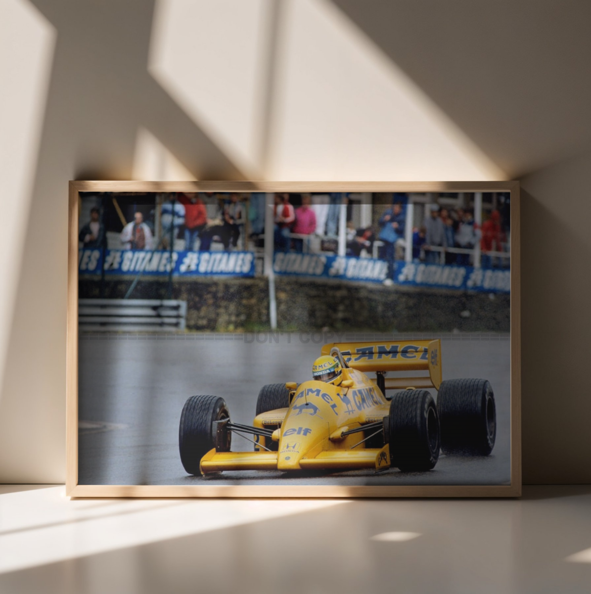 Photo Ayrton Senna - Lotus-Honda – GP de Belgique 1987 Spa-Francorchamps – 15×20