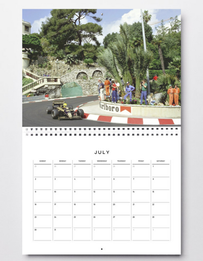 Photo Ayrton Senna – Lotus F1 – Grand Prix de Monaco (1985) – Formule 1 – 15×20