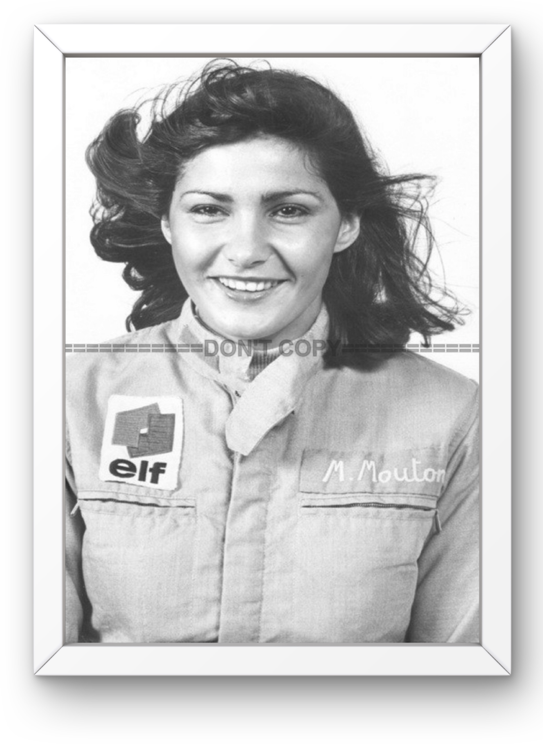 Photo Encadrée Michèle Mouton Pilote WRC Rallye - (Cadre Bois Blanc) - 15x20