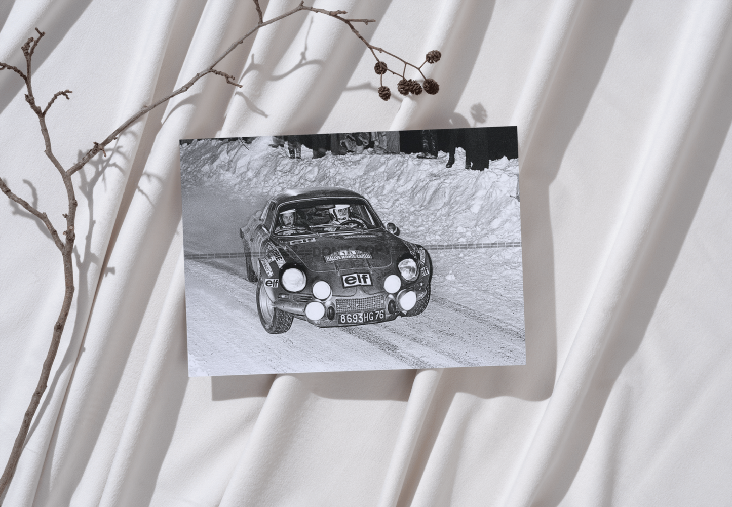 Photo Andruet & Biche – Alpine A110 – Rallye Monte-Carlo (1973) – Course – 15x20