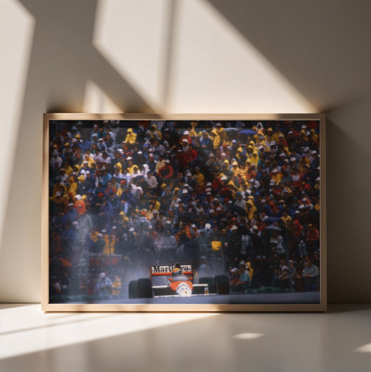 Photo Ayrton Senna – Essais GP d’Australie 1991 (Adelaide) Sous la pluie – 15×20