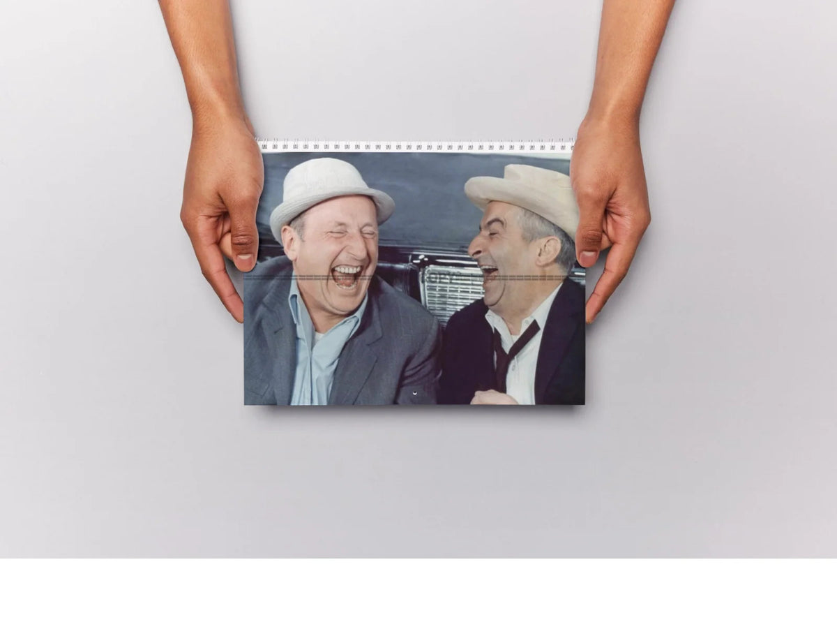 Photo Louis de Funès & Bourvil – Le Corniaud (1965) – Scène Culte Cinéma – 15×20