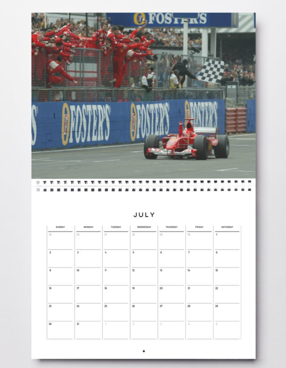 Photo Michael Schumacher – GP Formule 1 - Victoire à Silverstone (2004) – 15x20