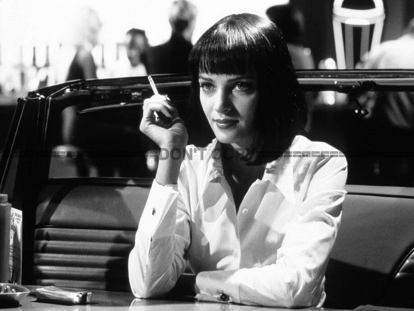 Photo Encadrée Uma Thurman – Pulp Fiction 1994 – Café, Cigarette - Cadre - 15x20