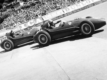 Photo L. Musso & M. Hawthorn – Ferrari Dino 246 – GP F1 Monaco (1958) – 15×20