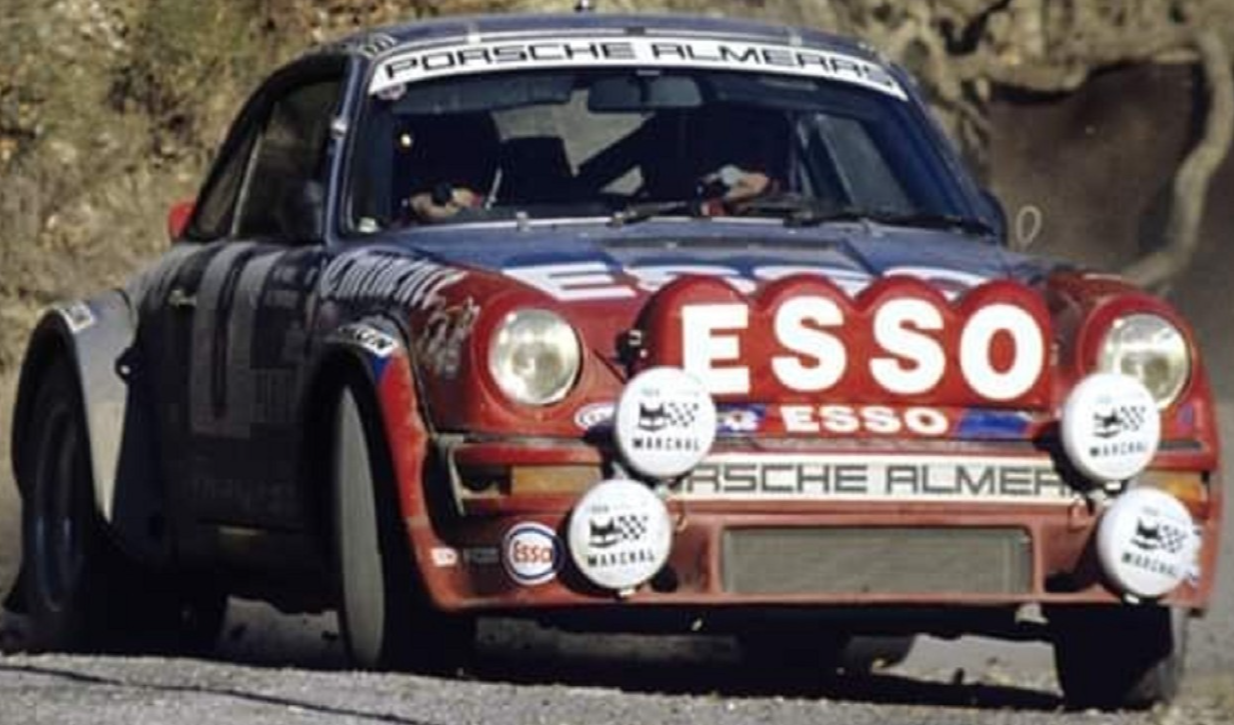 Photo J-L Therier & M. Vial – Porsche 911 SC – Rallye Monte-Carlo (1982) – 15×20