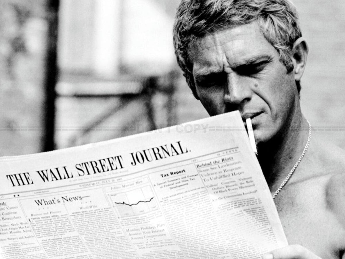 Photo Steve McQueen - L'Affaire Thomas Crown, 1968 - Wall Street Journal - 15x20