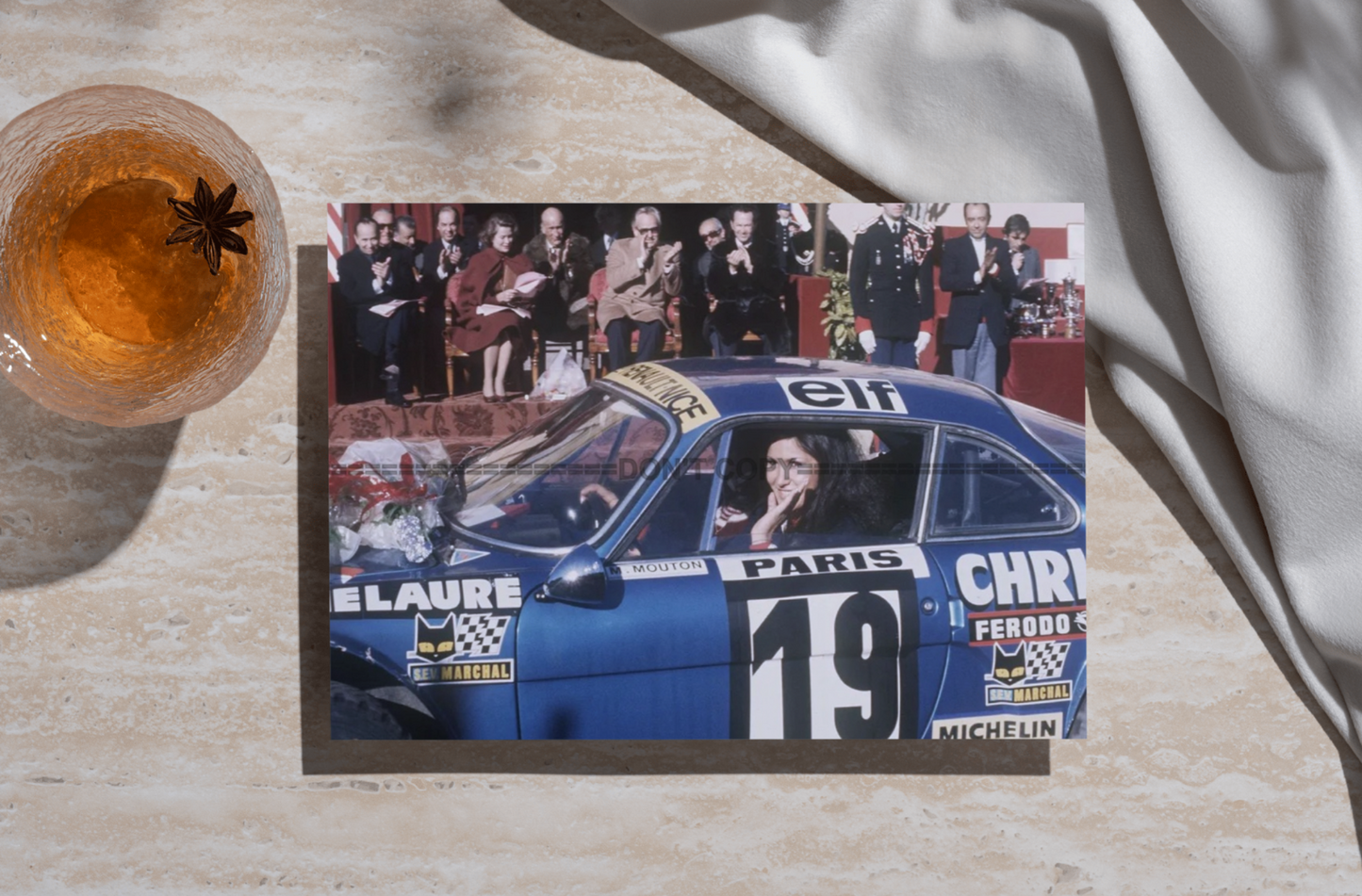 Photo Michèle Mouton – Alpine A110 1600 S – Rallye Monte-Carlo (1976) – 15x20